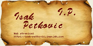 Isak Petković vizit kartica